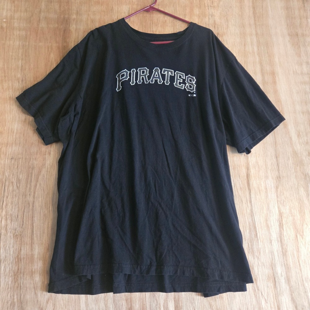 Fanatics Pittsburgh Pirates MLB T-Shirt Mens 3XT Black Short Sleeve Cotton